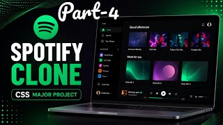 Spotify Clone using CSS 🔥 Full Project Tutorial | Web Development #css #coding #programming 