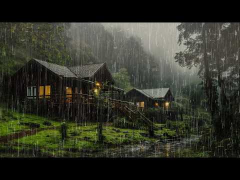 Rainforest Rain Sounds for Sleeping or Studying 🌧️ White Noise Rainstorm 9 Hours - ASMR