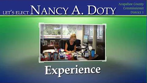 Elect Nancy Doty County Commissioner in Arapahoe C...