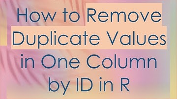 How to Remove Duplicate Values in One Column by ID in R