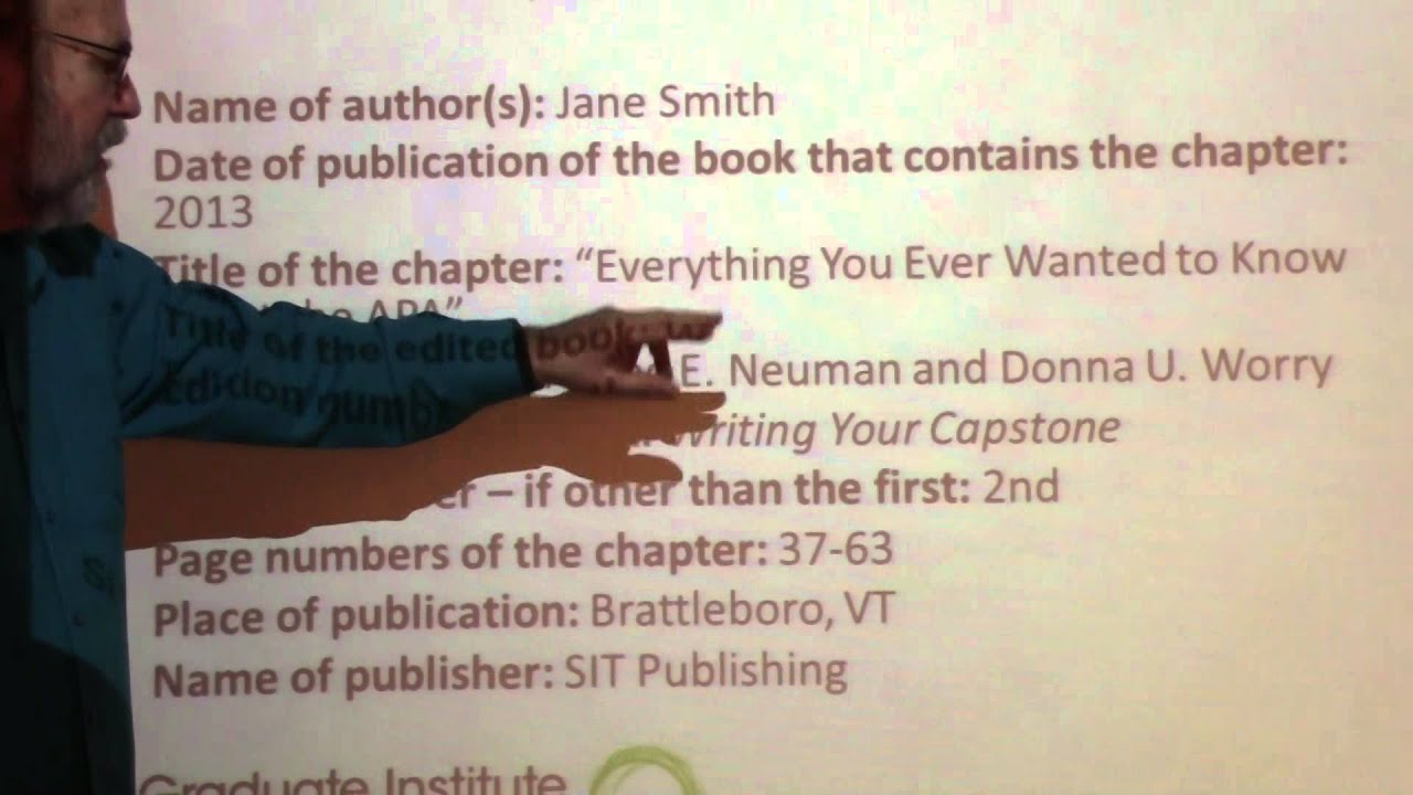 Citing a Chapter in an Edited Book in APA Format - YouTube