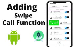 || Swipe to Call Function Android App || Mycontact App || Android studio || screenshot 1