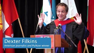 Dexter Filkins delivers the commencement speech at AUCA