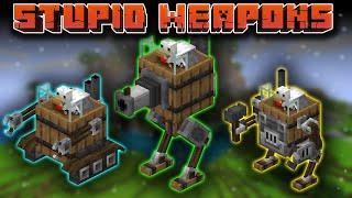 САМЫЕ СТРАННЫЕ МОБЫ В МАЙНКРАФТ и немного оружия | ОБЗОР МОДА MINECRAFT Stupid Weapons