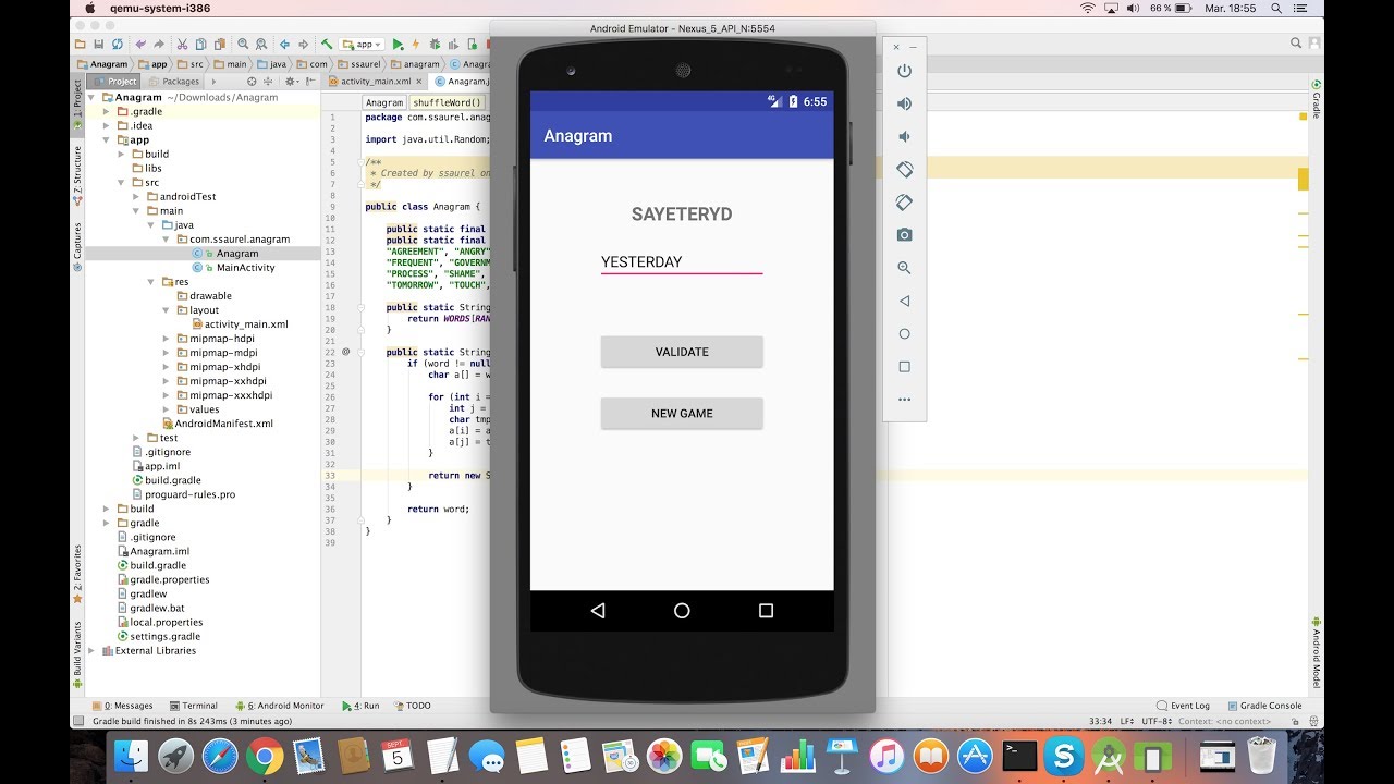 Learn to create an Anagram Game for Android - YouTube