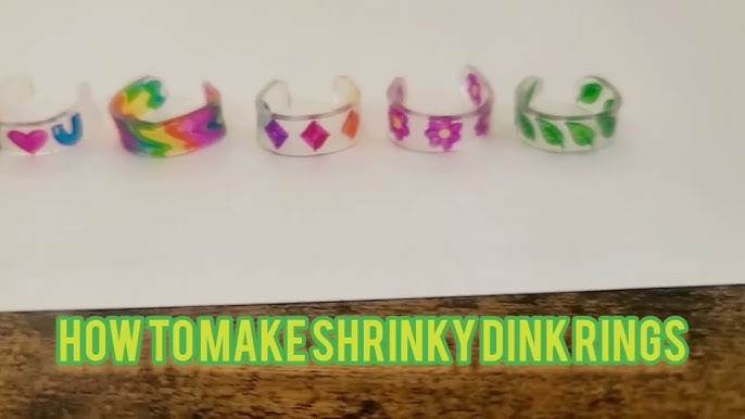 DIY plastic rings tutorial, shrink dinks