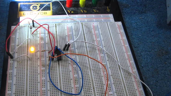 Light Detector Circuit built with a 4011 NAND gate chip