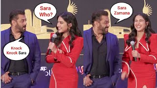 Salman Khan Knock Knock Joke With Sara Ali Khan At IFFA 2022 Press Conference In Dubai Resimi