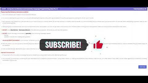 CS401 Quiz 1 Solution || Computer Architecture and Assembly Language Programming || Fall 2023
