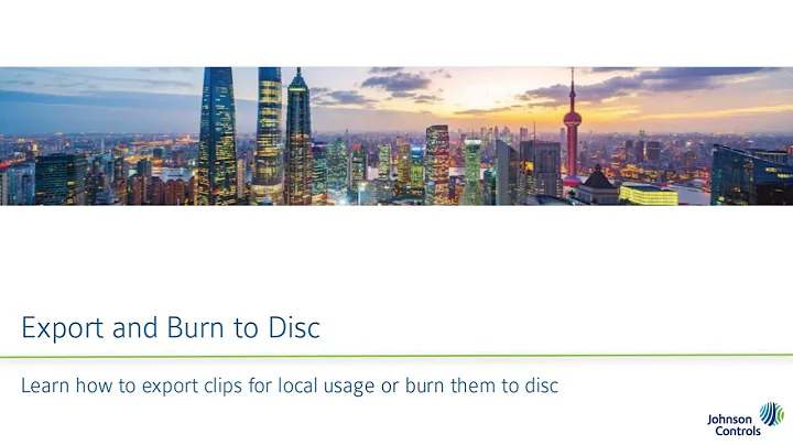 exacqVision Export and Burn to Disc