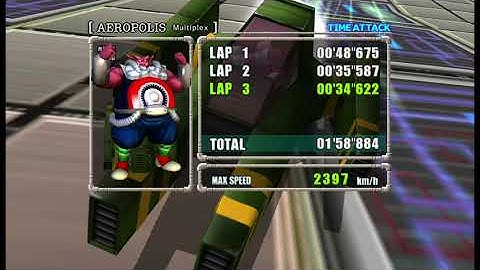 F-Zero GX Time Attack on Aeropolis Multiplex With Mighty Typhoon 1