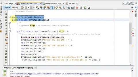 program to find the area and perimeter of a rectangle in java