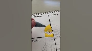Drawing a MINION in 4 different styles part 1: Normal