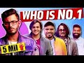 Indian Top 10 Indian youtuber who is no 1#short #indianyoutuber #top10