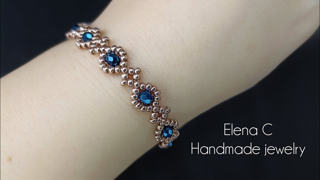 Красивый Браслет из бисера и бусин своими руками Simple Beaded Bracelet Beautiful Jewelry HandMade