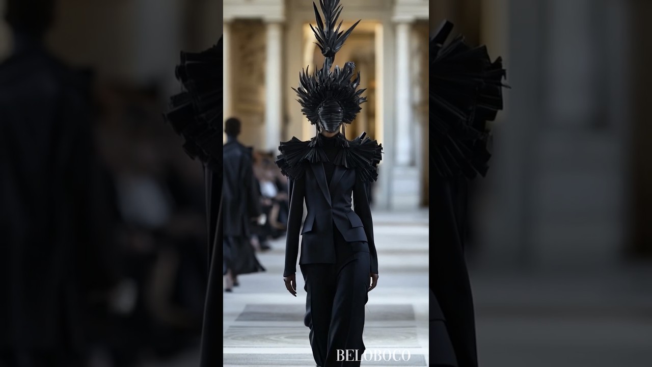 Dark Elegance: Futuristic High-Fashion Masks 🖤✨