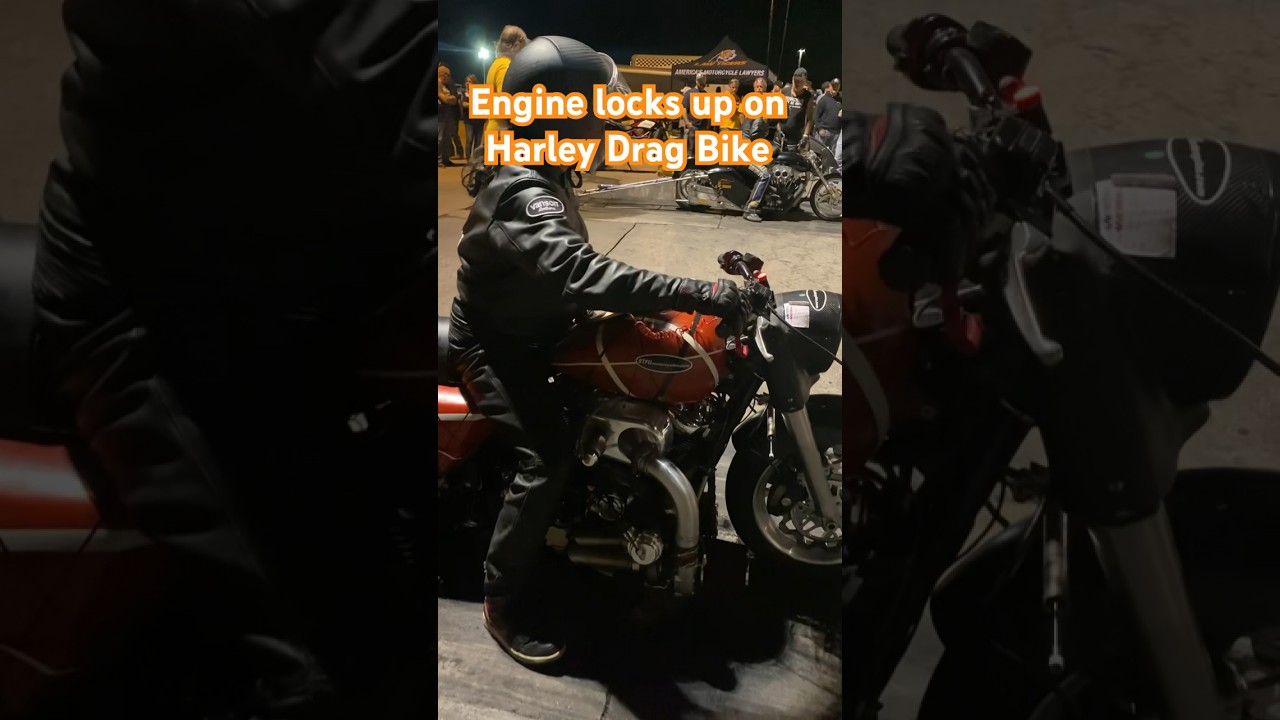 Engine Locks Up on Harley Drag Bike - YouTube