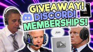 PRESIDENTS PLAY ANNOUNCEMENTS (Giveaways, Discord, Memberships)