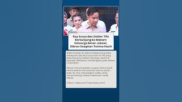 Respons Gibran soal Roy Suryo dan Dokter Tifa Mengunjungi Makam Keluarga Jokowi: Terima Kasih