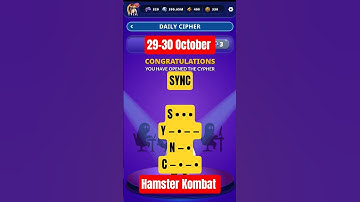 Hamster Kombat Daily Cipher | 29-30 October | Hamster Kombat Gamedev Daily Cipher #kdp_gaming