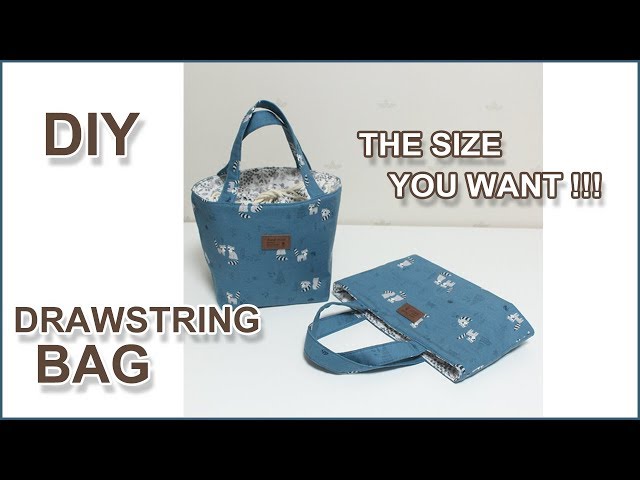 How to make a drawstring bag the size you want | DIY bag