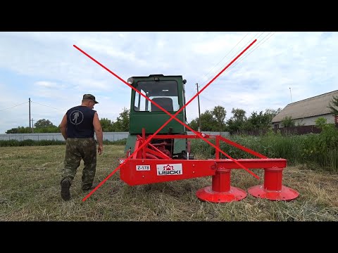 YOU SHOULD NOT MOW WITH THEM... Homemade tractor / Polish rotary mower / Lisicki 1.65
