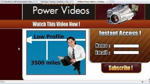 WP Squeeze Page Plugin: Power Template - Image Based