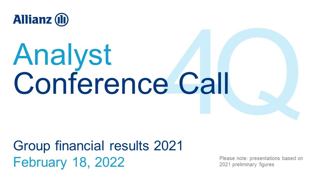 Neues Update Allianz Financial Results 2021: Analyst Call