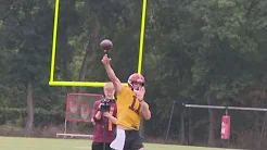 QB Sam Hartman talks his first preseason game, and a pair of legends visit training camp thumbnail