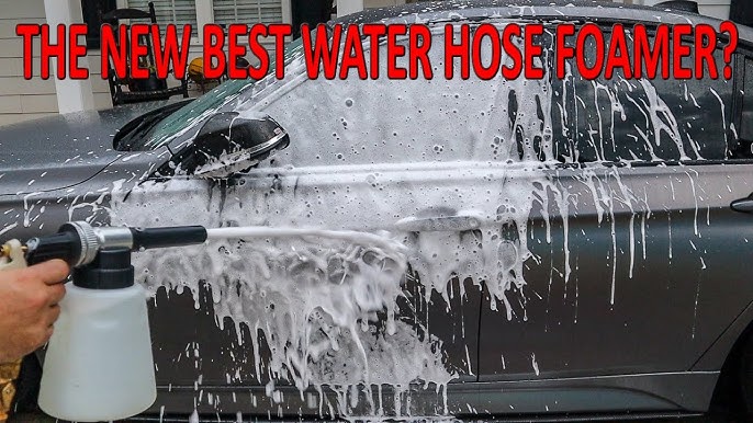 How to use the garden hose foam cannon. 