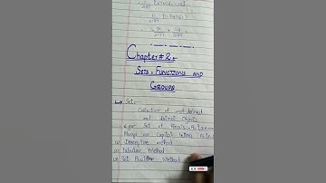 11th Class Math | Mathematics | Ch 2 | Sets, Functions & Groups | Math instruction