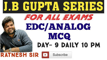 Day 9 J B GUPTA MCQ Series Special Class For All Exams  By Ratnesh Sir