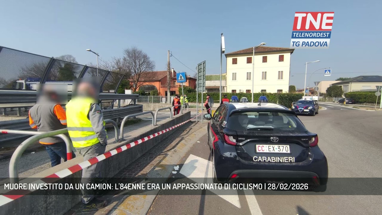MUORE INVESTITO DA UN CAMION: L'84ENNE ERA UN APPASSIONATO DI CICLISMO | 28/02/2026