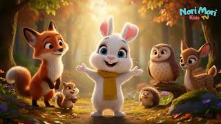 Benny the Brave Bunny  | Be Kind Song for Kids | Fun 3D Animated Moral Song | Nori Mori Kids TV