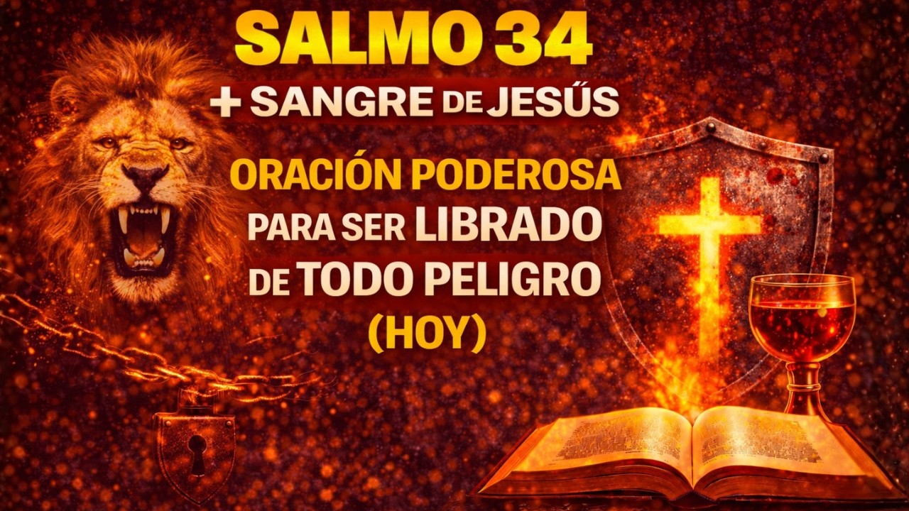 🛡️ SALMO 34 + SANGRE DE JESÚS — ORACIÓN PODEROSA PARA SER LIBRADO DE TODO PELIGRO (HOY)