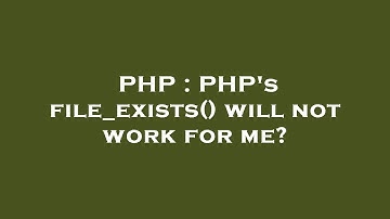 PHP : PHP