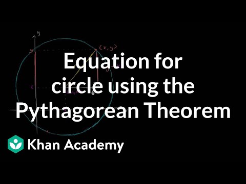 Equation for a circle using the Pythagorean Theorem | Circles | Geometry | Khan Academy