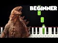 Godzilla Theme (King Of The Monsters) | BEGINNER PIANO TUTORIAL + SHEET MUSIC by Betacustic