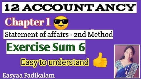 12 Accountancy - Chapter 1 - Exercise sums - Sum 6