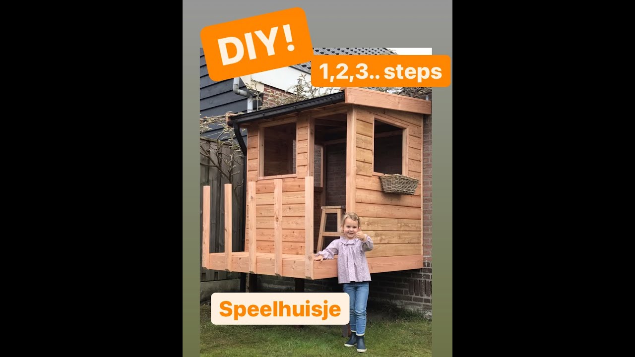 heroïne campagne hoogte Zelf een houten speelhuisje bouwen / DIY wooden child playhouse / maison  d'enfants - YouTube