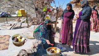 IRAN Village Cooking: Nomad style onion and eggplant tallit recipe/طرز تهیه تلیت پیاز به سبک عشایری