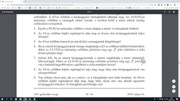 Informatika érettségi középszint - 2019. május 16. Poggyász - EXCEL