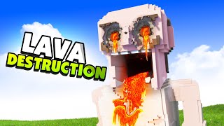 Giant HUMAN HEAD Gets Melted With Real Lava  Teardown Mods Gameplay