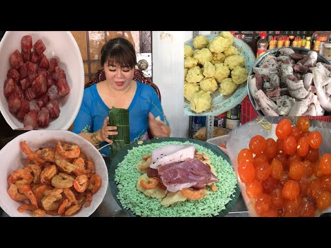 Video Bánh chưng thập cẩm trứng muối, Lạp xưởng, thịt heo,... - youtube