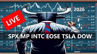 三段不背馳下的謹慎策略 #直播#spx #mp #intc #eose #tsla #dow  #北歐老吳 #美股 20260309