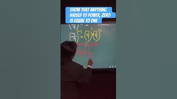 Show that anything raised to power, zero is equal  to one ?