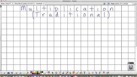 Traditional Multiplication Algorithm