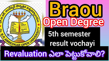 Ambedhkar open university in telugu#2025#5 th semester results #revaluation #english #trendingvideo