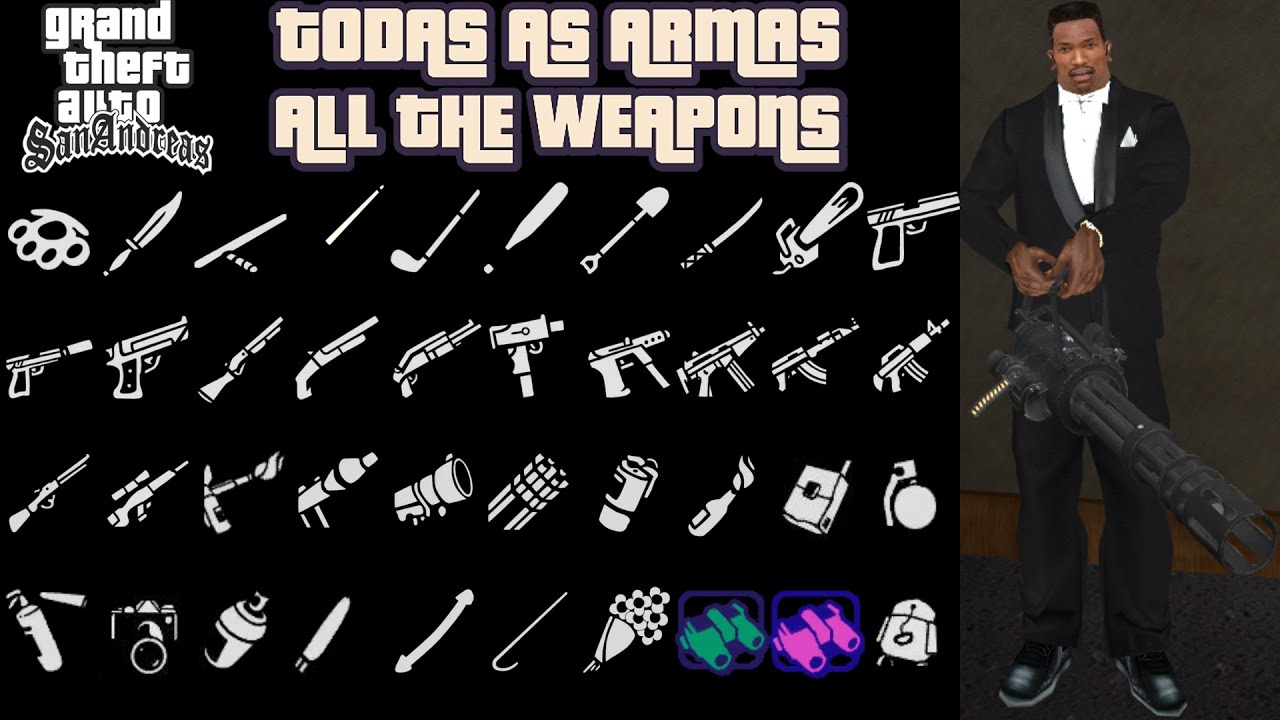 Códigos de armas e itens do GTA San Andreas 