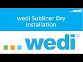wedi Subliner Dry Sheet Waterproofing Installation